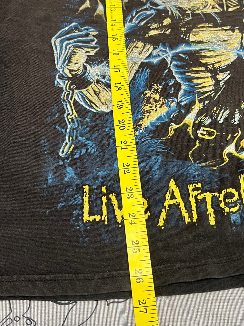 Hanes Iron Maiden- Live After Death Perfectly Distressed Graphic Tee - Picture 8 of 12